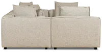 Tatum Beige Fabric 6-piece Modular Sectional
