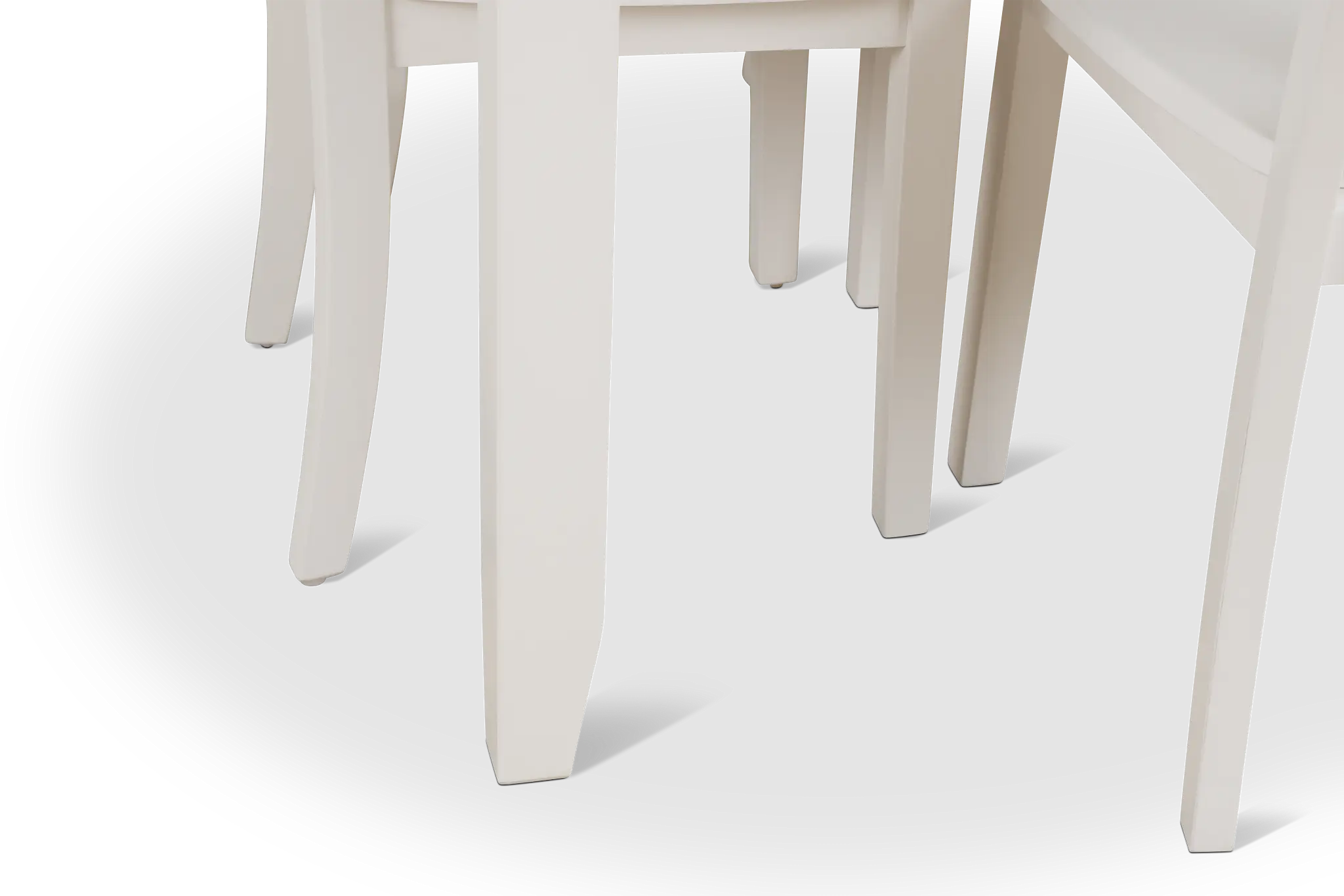 Edgartown White Rect Table & 4 White Wood Chairs Edgartown White Rect Table & 4 White Wood Chairs