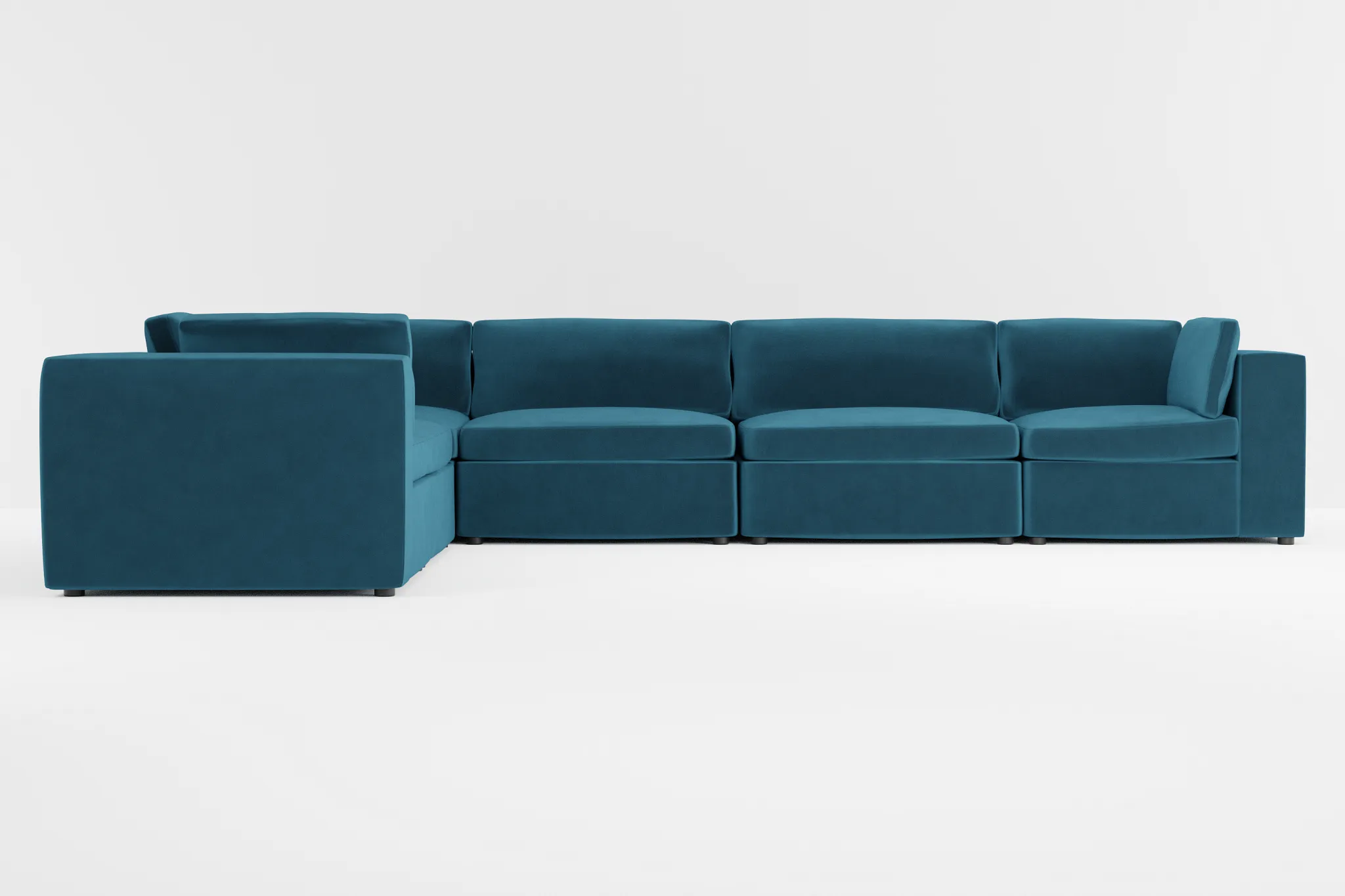Destin Joya Teal Velvet 6-piece Modular Sectional