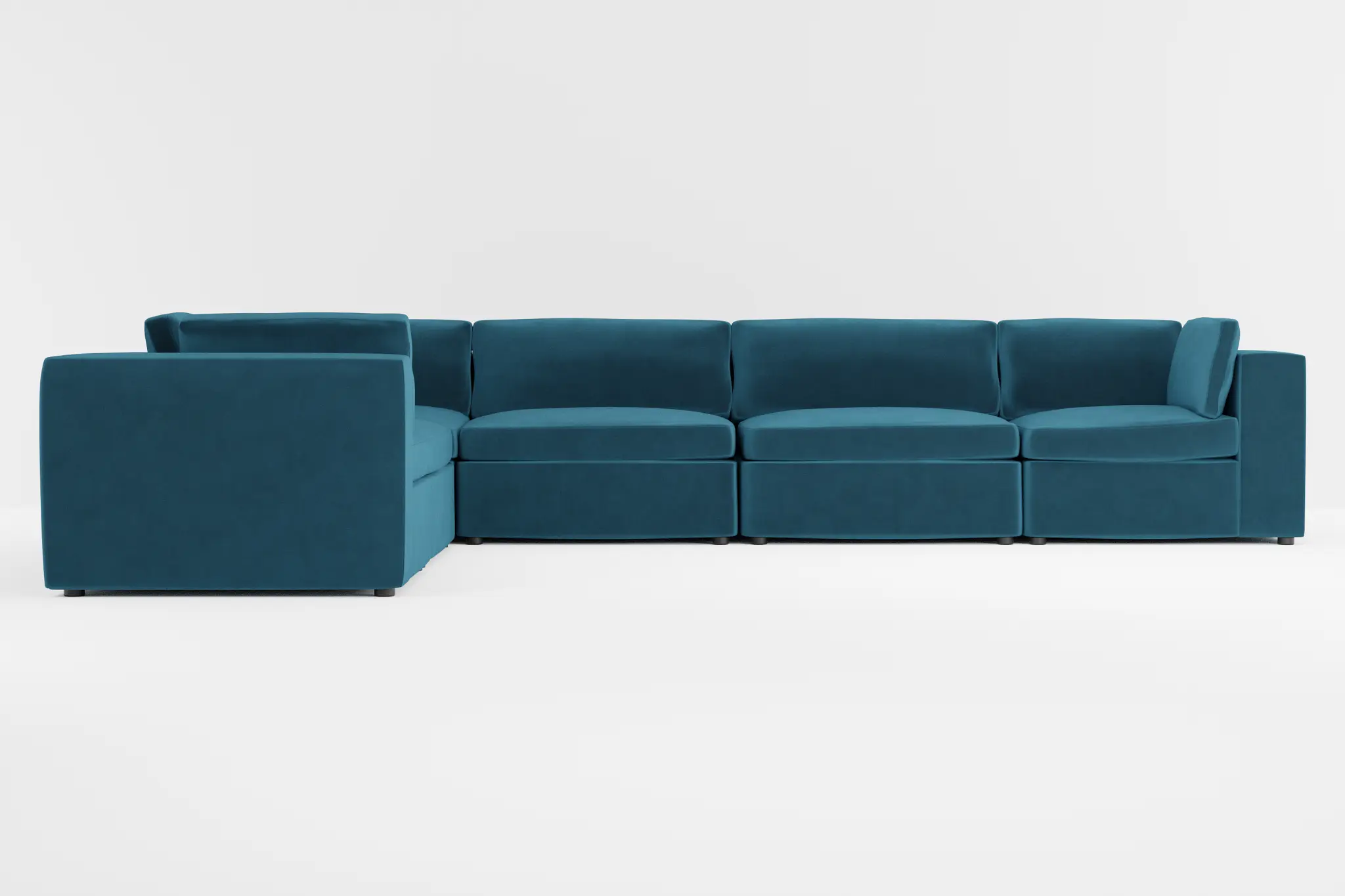 Destin Joya Teal Velvet 6-piece Modular Sectional Destin Joya Teal Velvet 6-piece Modular Sectional