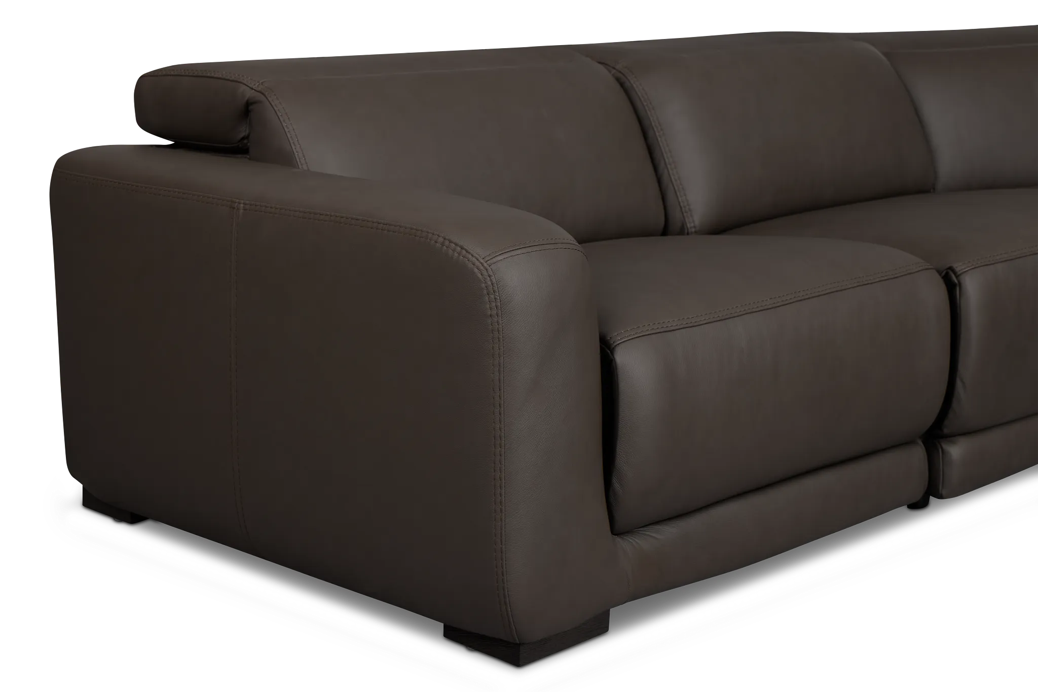 Kieran Dark Brown Lthr/vinyl Medium Dual Power 2-arm Reclining Sectional