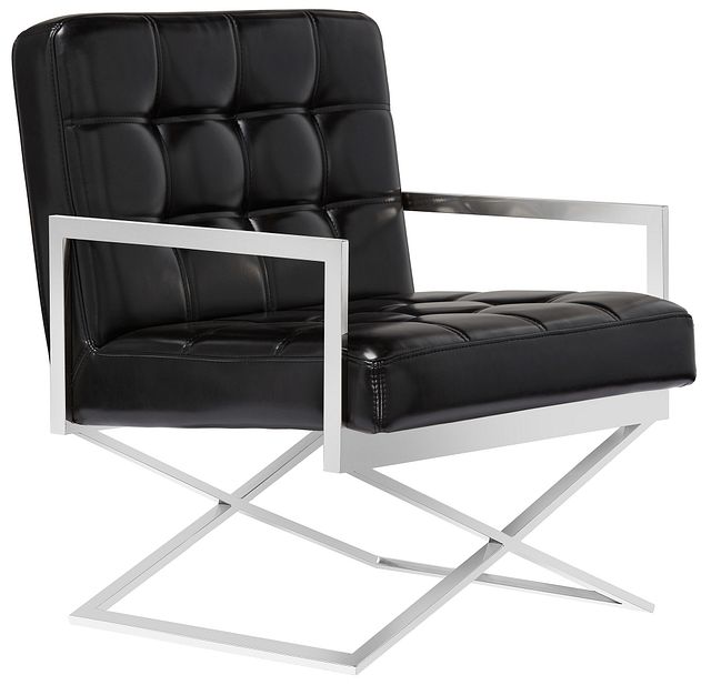 Stark Black Uph Accent Chair