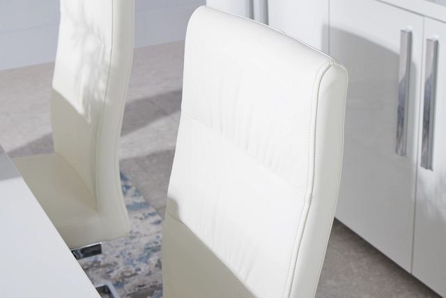 Bronx White Upholstered Side Chair