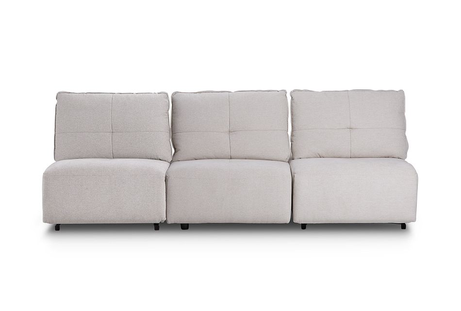 Trice Light Beige Fabric Small Reclining Sofa Living Room Trice Light Beige Fabric Small
