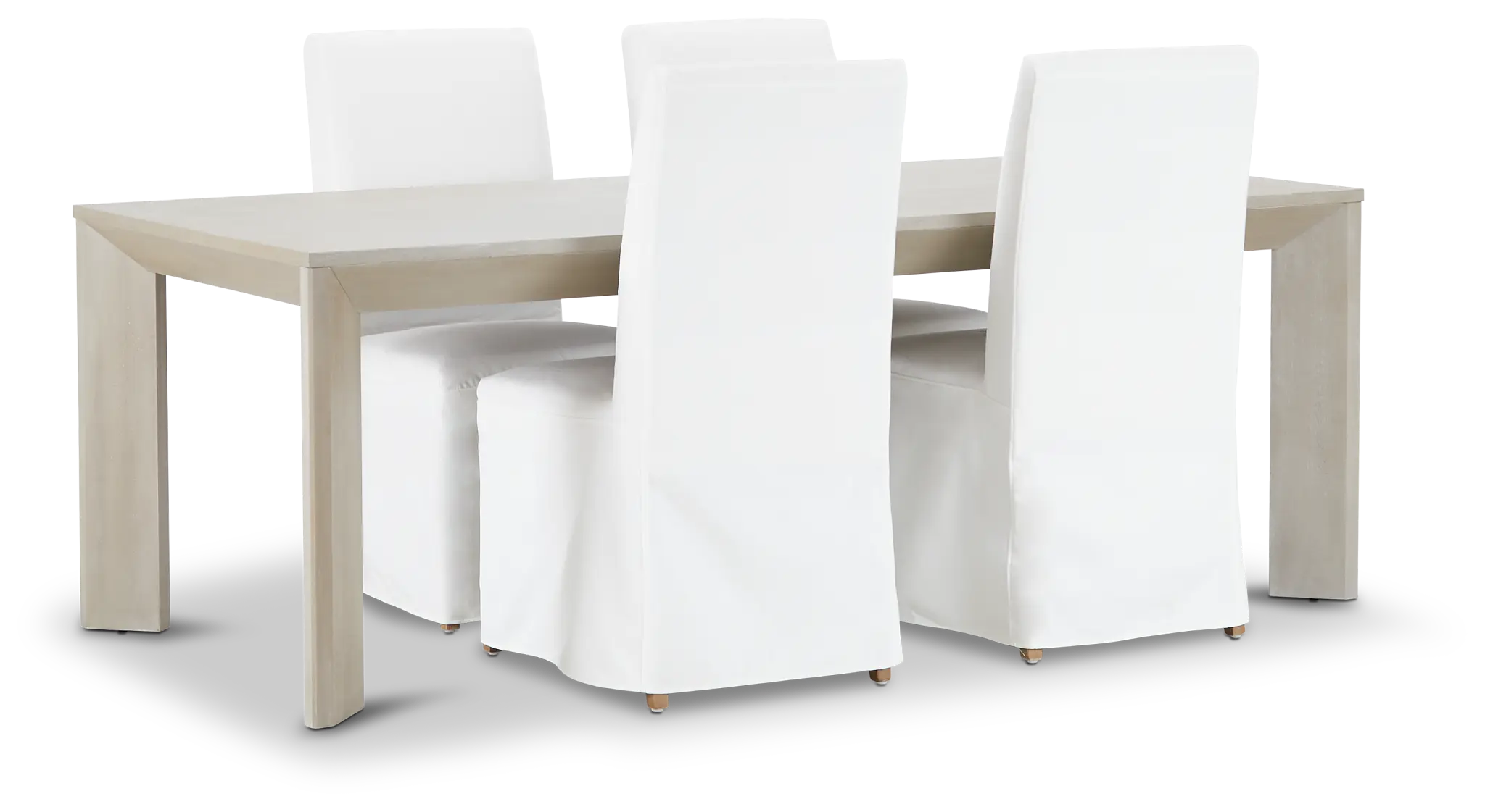 Destination Light Tone 84" Table & 4 Skirted Chairs Destination Light Tone 84" Table & 4 Skirted Chairs