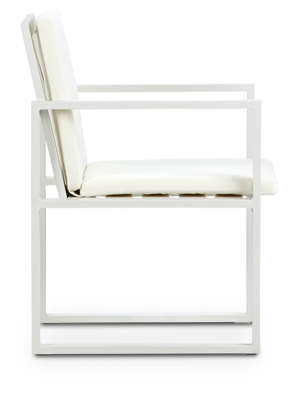 Linear White Aluminum Arm Chair Linear White Aluminum Arm Chair