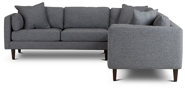 Casen Dark Gray Fabric Small Two-arm Sectional (2)