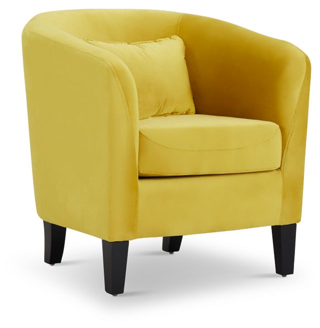 Stanton Yellow Velvet Accent Chair