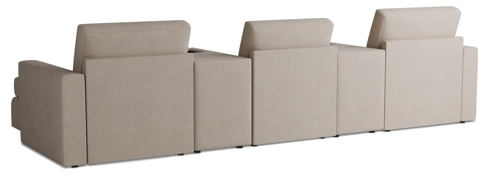 Citymod Beige Fabric 6-piece Home Theater With Media Consoles Citymod Beige Fabric 6-piece Home Theater With Media Consoles