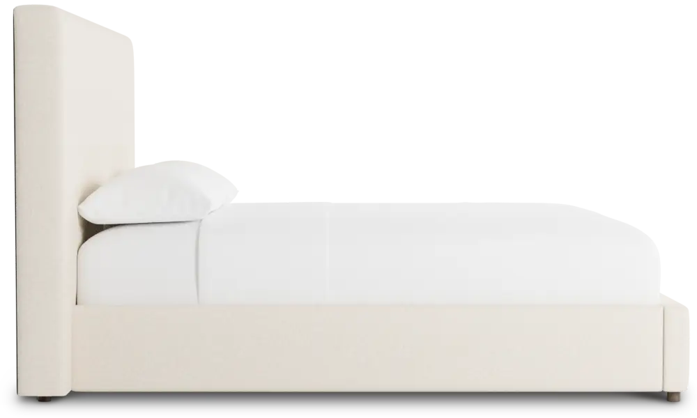 Grayton Merino Light Beige 54" Upholstered Platform Bed Grayton Merino Light Beige 54" Upholstered Platform Bed