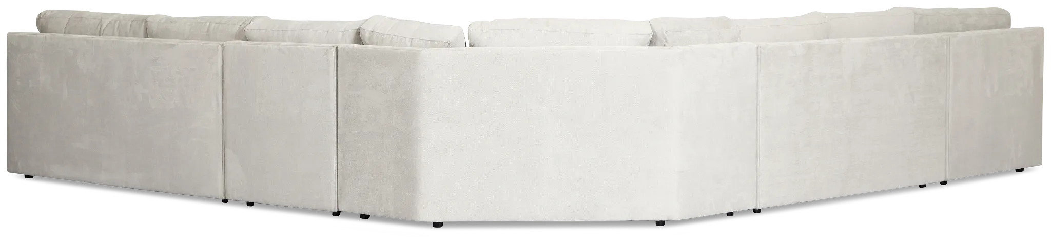 Hudson Gray Fabric Large Left Chaise Wedge Sectional