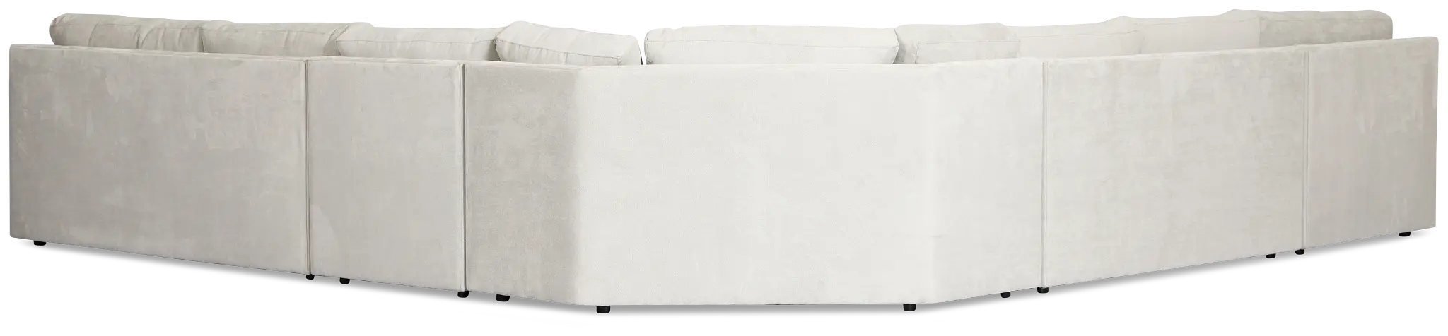 Hudson Gray Fabric Large Left Chaise Wedge Sectional Hudson Gray Fabric Large Left Chaise Wedge Sectional