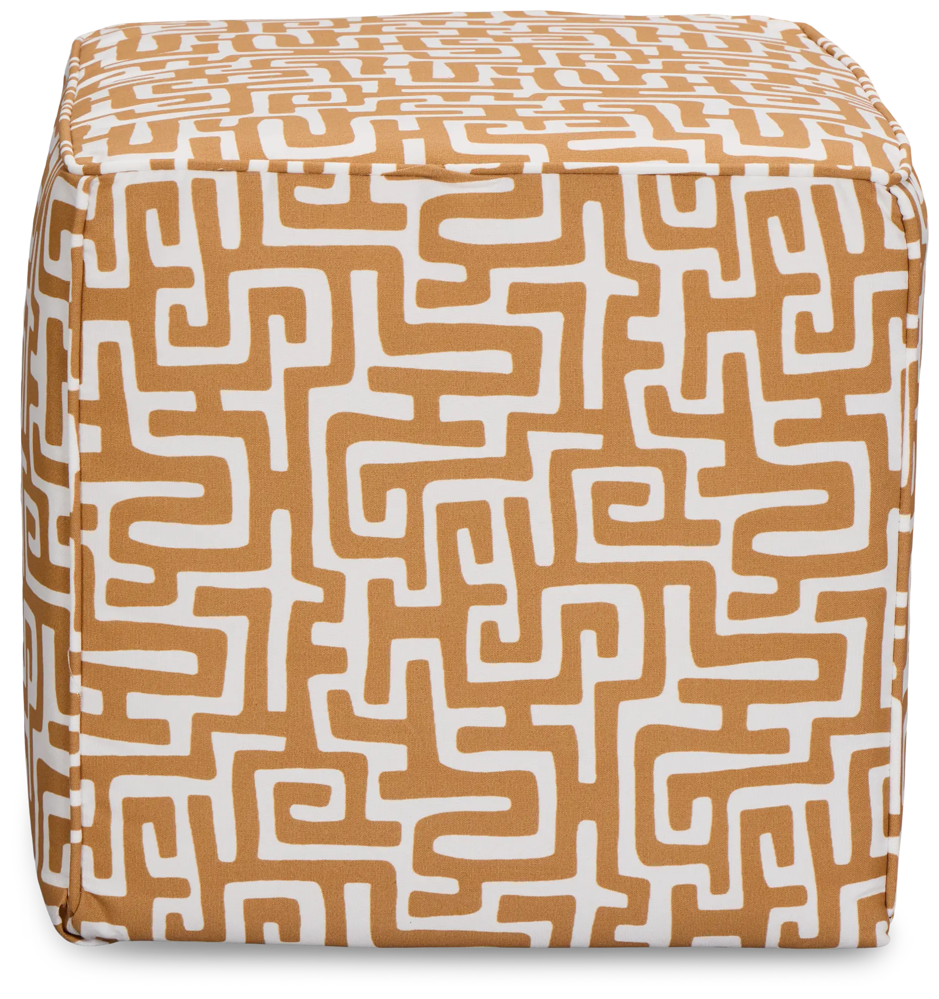 Enid Light Brown Fabric Accent Pouf Enid Light Brown Fabric Accent Pouf