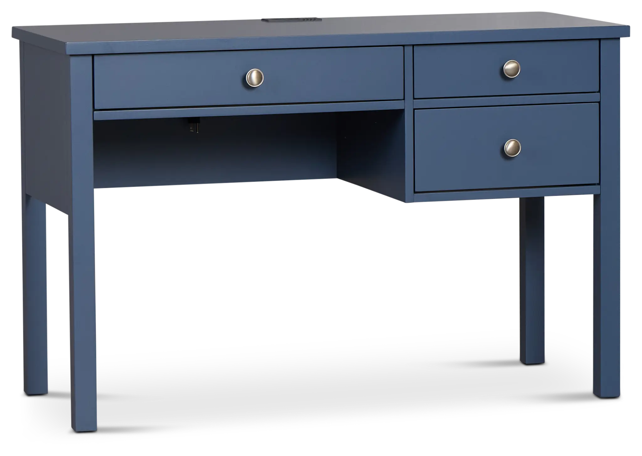 Charleston Dark Blue 3-drawer Desk Charleston Dark Blue 3-drawer Desk