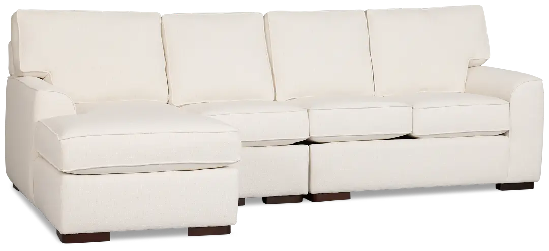 Sinclair Light Beige Fabric Small Left Chaise Sectional Sinclair Light Beige Fabric Small Left Chaise Sectional
