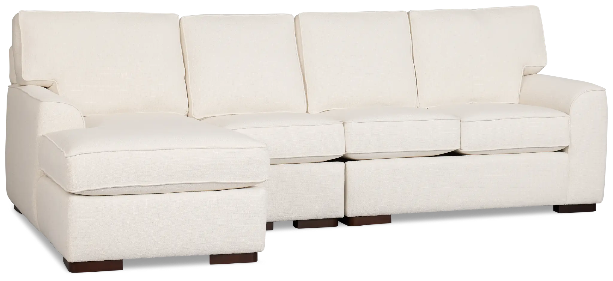 Sinclair Light Beige Fabric Small Left Chaise Sectional Sinclair Light Beige Fabric Small Left Chaise Sectional