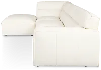 Blanca White Leather 4-piece Bumper Sectional