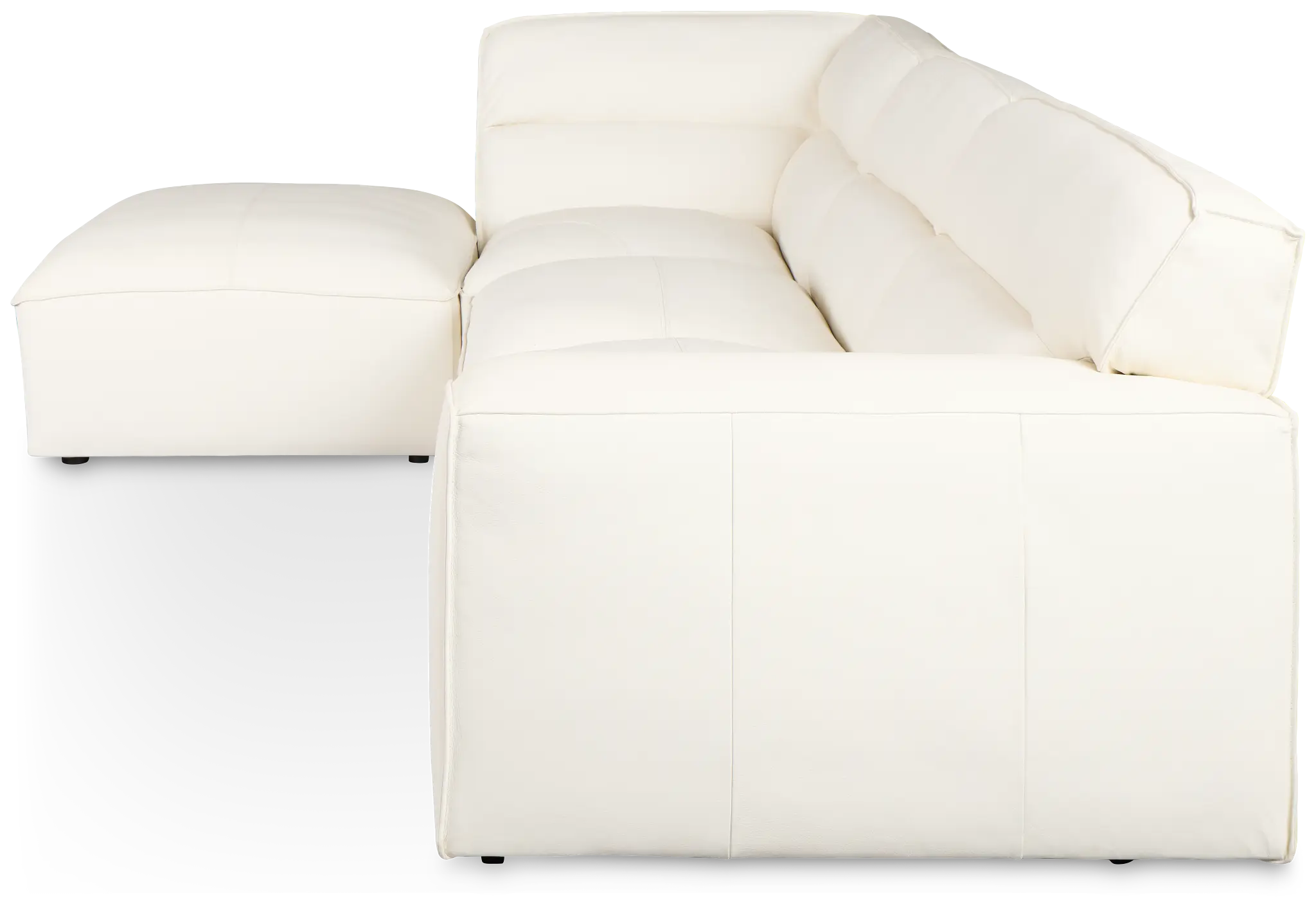 Blanca White Leather 4-piece Bumper Sectional Blanca White Leather 4-piece Bumper Sectional