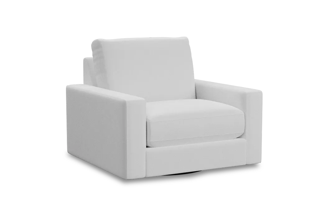 Edgewater Peyton White Swivel Chair