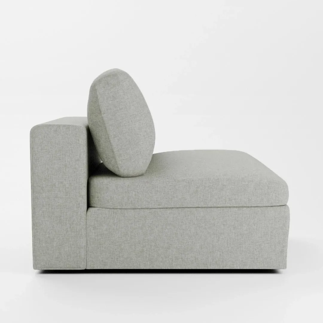 Destin Delray Pewter Fabric Swivel Chair