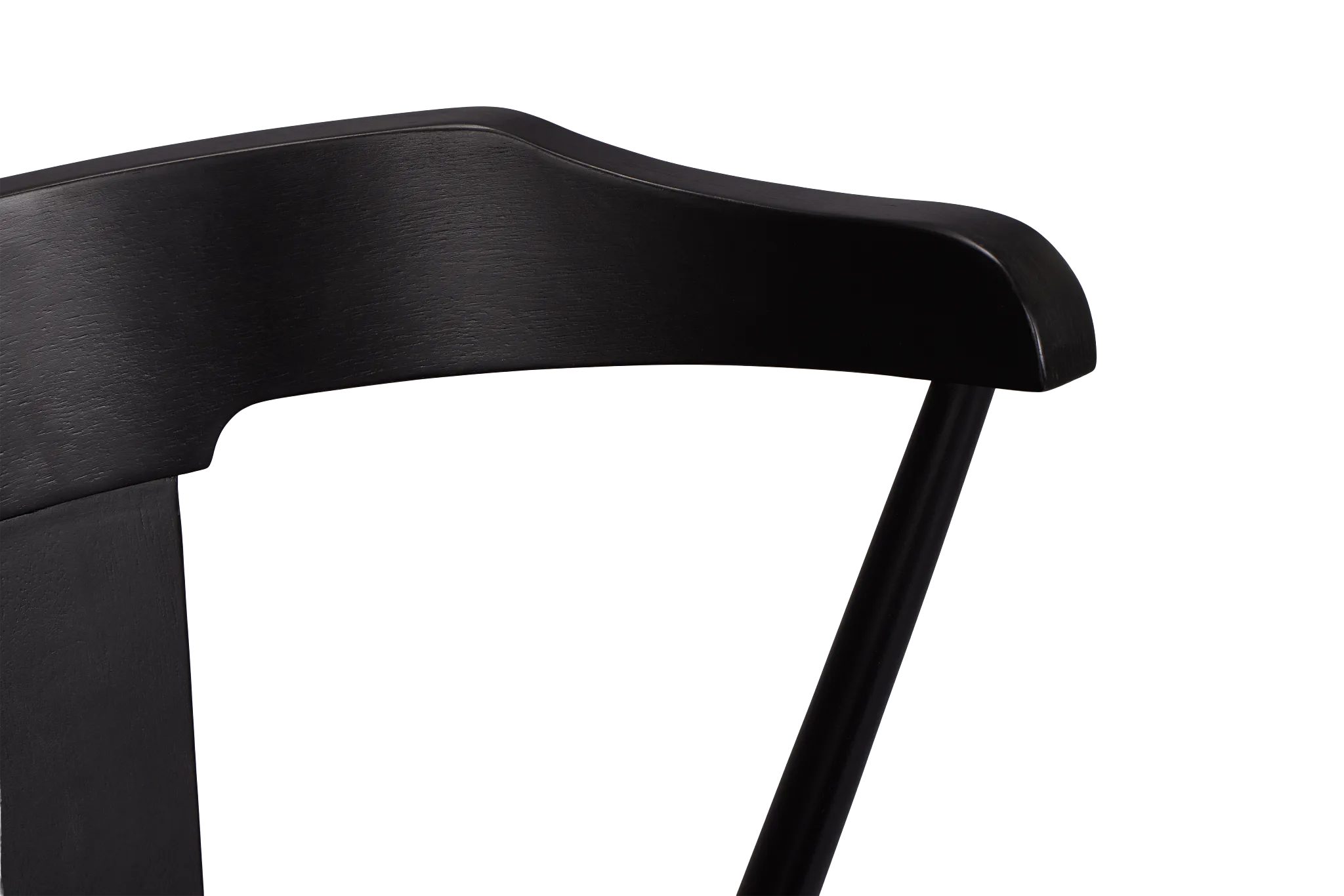 Denton Black Curved Wood Side Chair