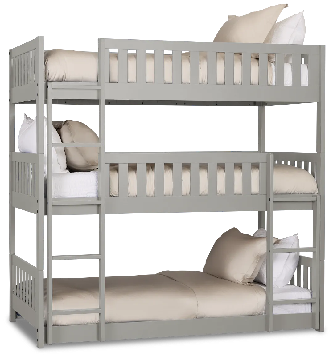 Charleston Gray Triple Bunk Bed
