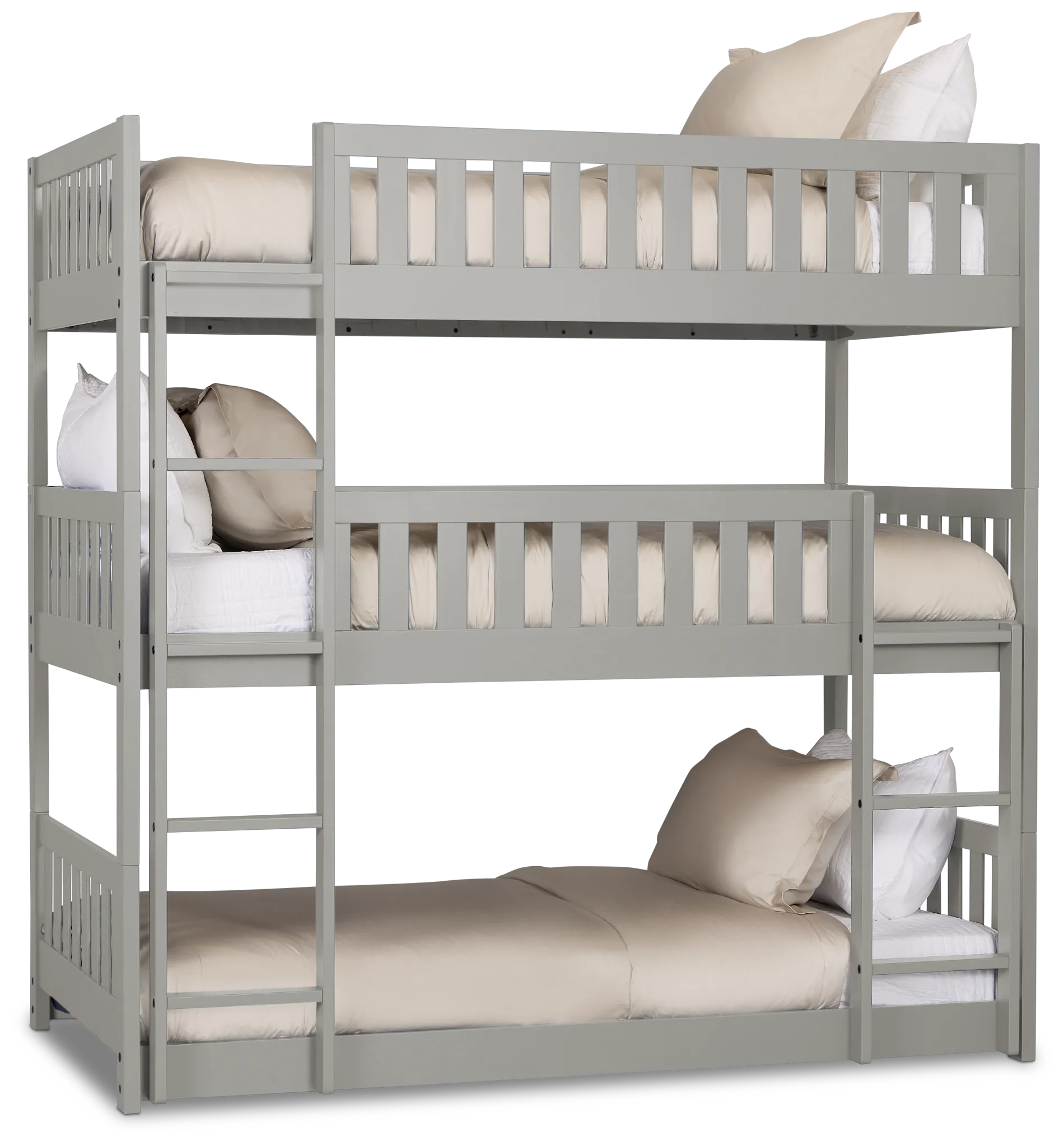 Charleston Gray Triple Bunk Bed