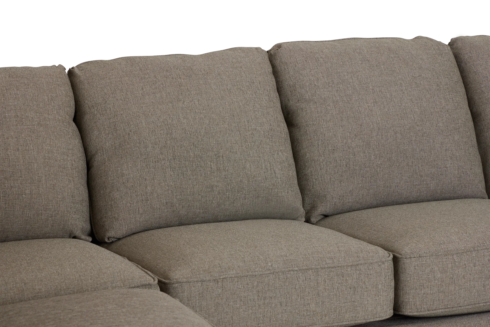 Asheville Brown Fabric Large Left Bumper Sectional