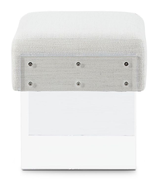 Ocean Drive White Acrylic Bench