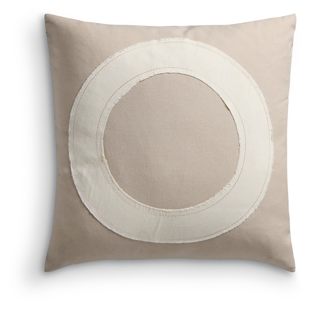 Embrace Ivory 20" Square Accent Pillow