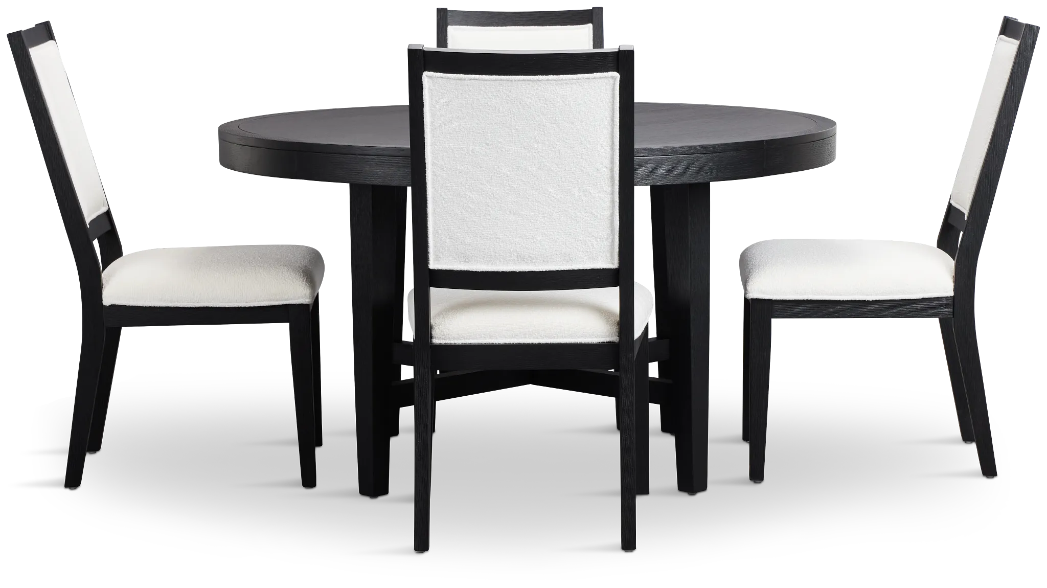 Alden Black Round Table & 4 Chairs