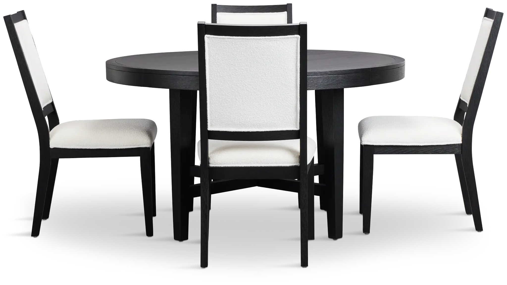 Alden Black Round Table & 4 Chairs Alden Black Round Table & 4 Chairs