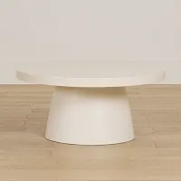 Cambria White Round Coffee Table