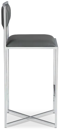 Amalfi Graystnl Steel 30" Upholstered Barstool