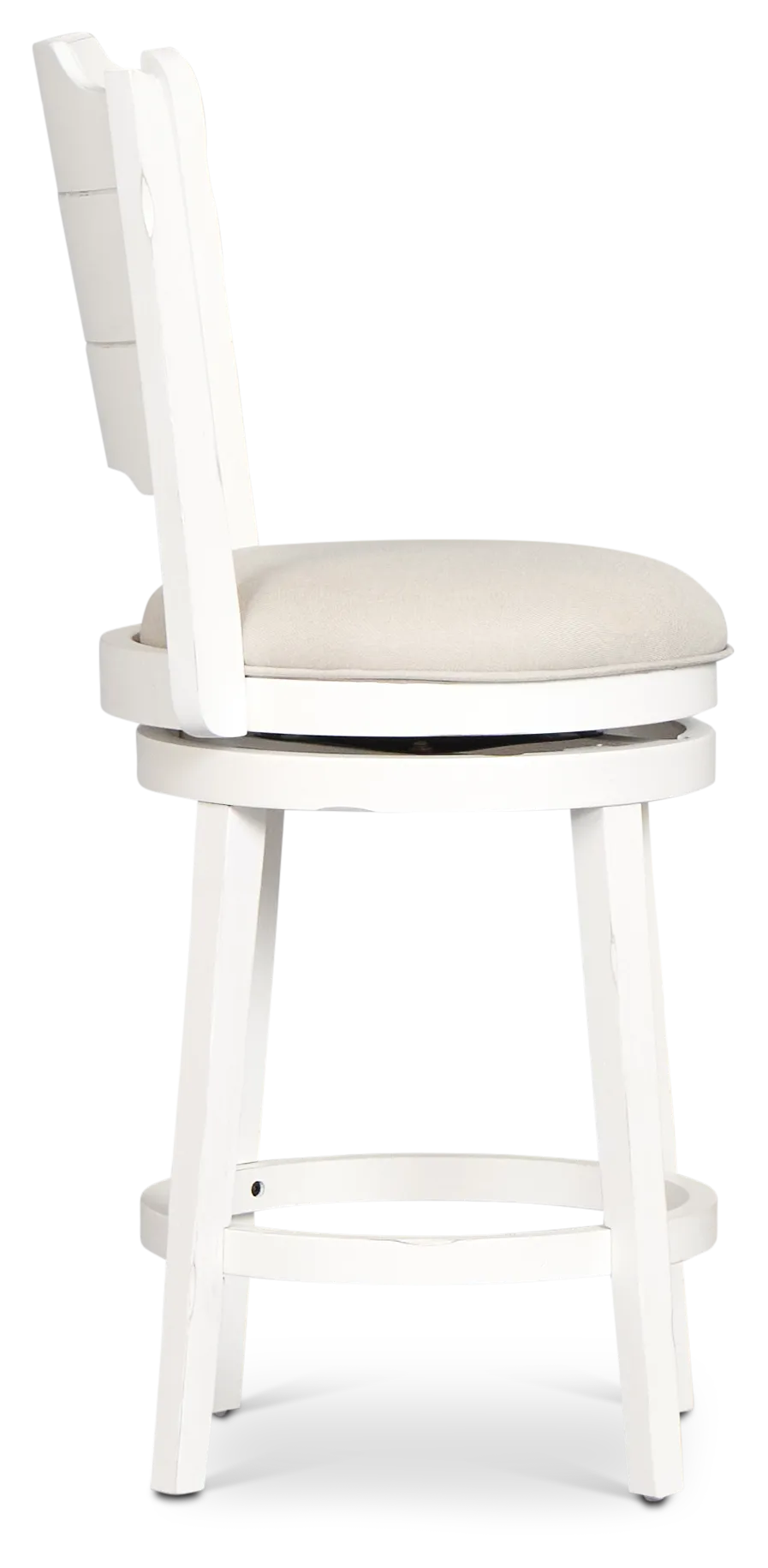 Sanibel Ivoryfabric 24" Upholstered Swivel Barstool