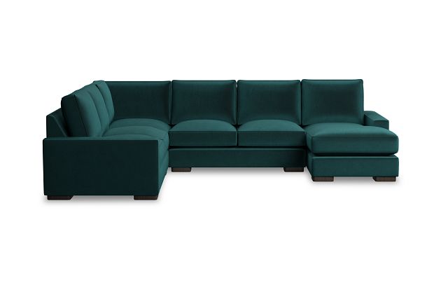 Edgewater Joya Teal Medium Right Chaise Sectional