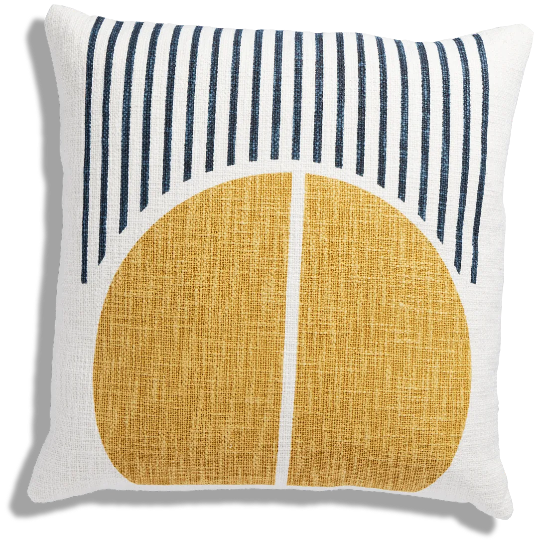 Eliot Yellow 22" Accent Pillow