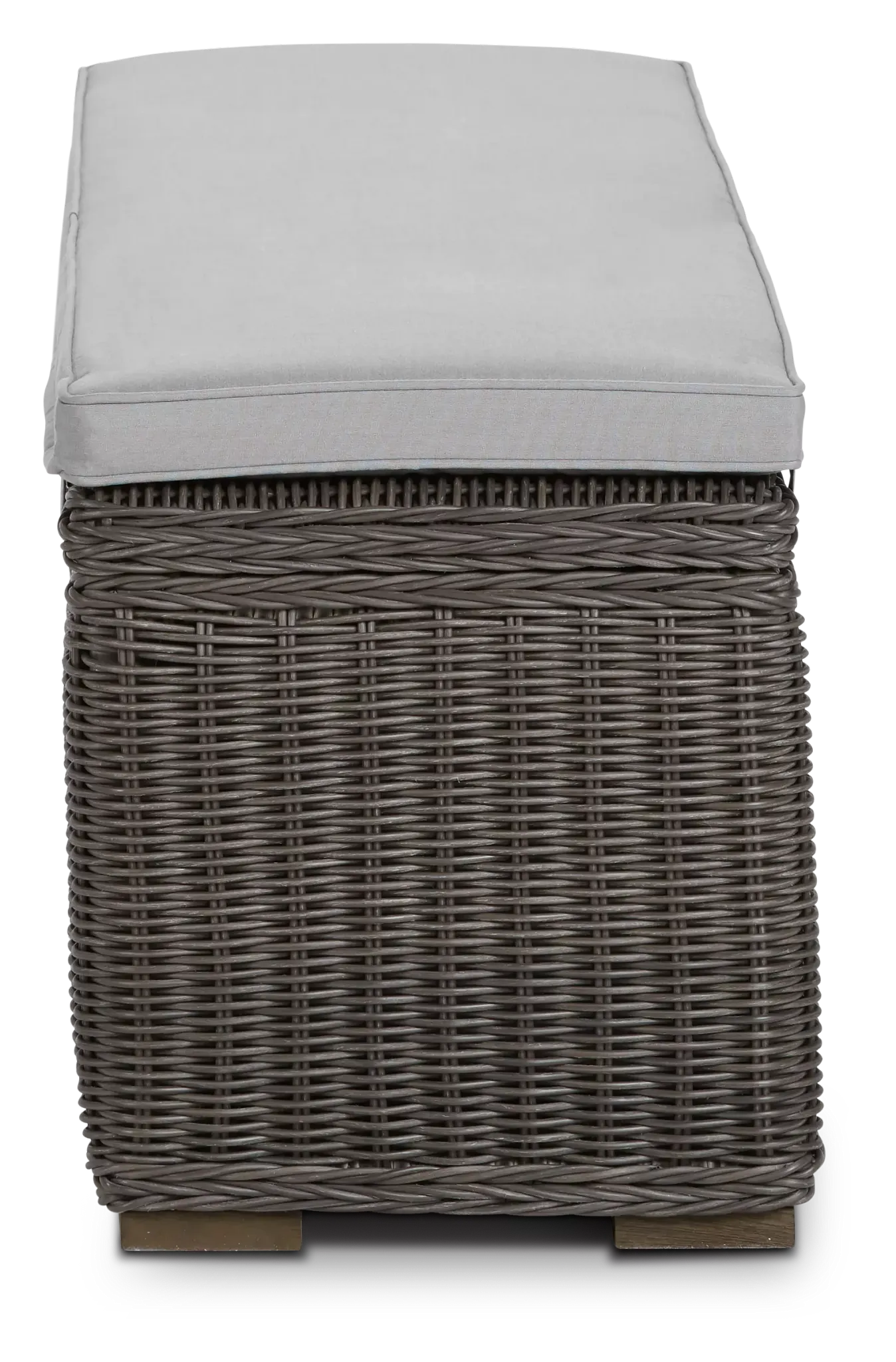 Canyon Gray Woven Dining Bench