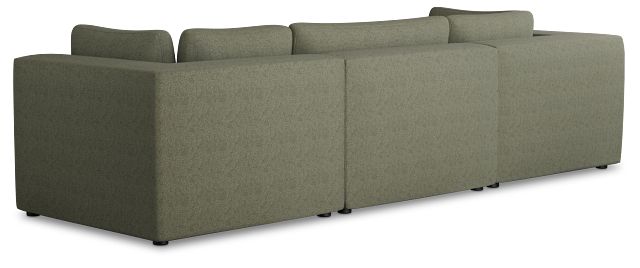 Destin Sutton Green Fabric 3 Piece Modular Sofa