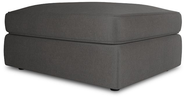 Siesta Peyton Gray Fabric Ottoman