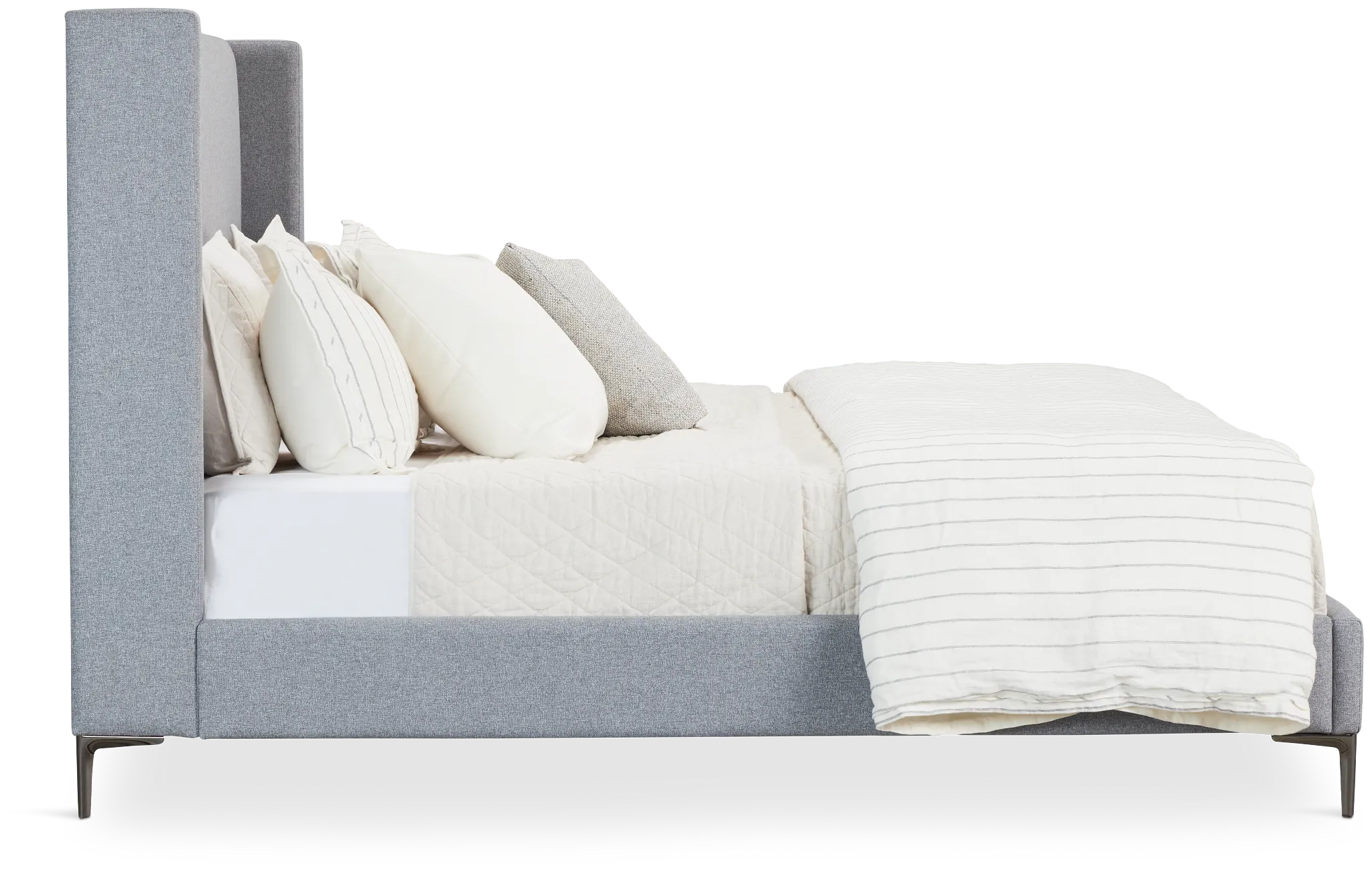 Kent Gray Uph Panel Bed