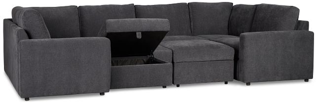 Citymod Dark Gray Fabric 8-piece Pit Sectional