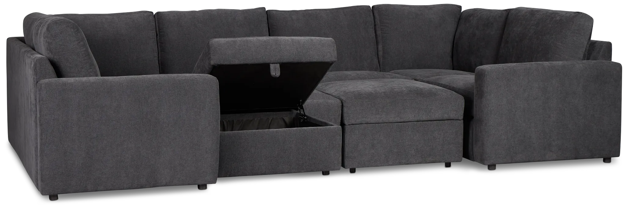 Citymod Dark Gray Fabric 8-piece Pit Sectional