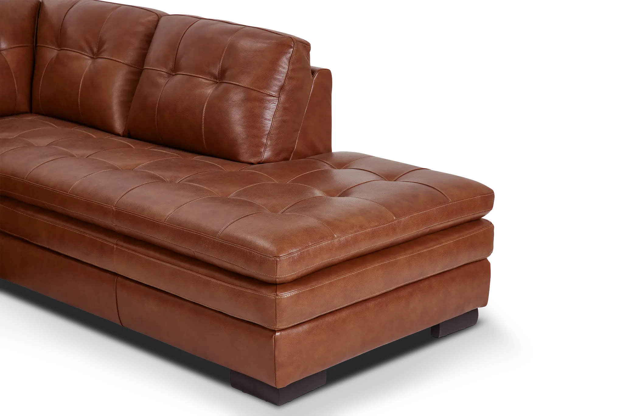 Braden Medium Brown Leather Medium Right Bumper Sectional Braden Medium Brown Leather Medium Right Bumper Sectional