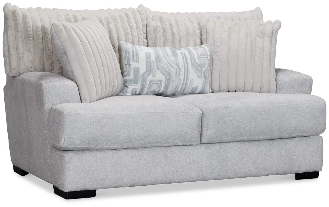 Kylie Light Gray Fabric Loveseat