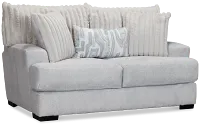 Kylie Light Gray Fabric Loveseat