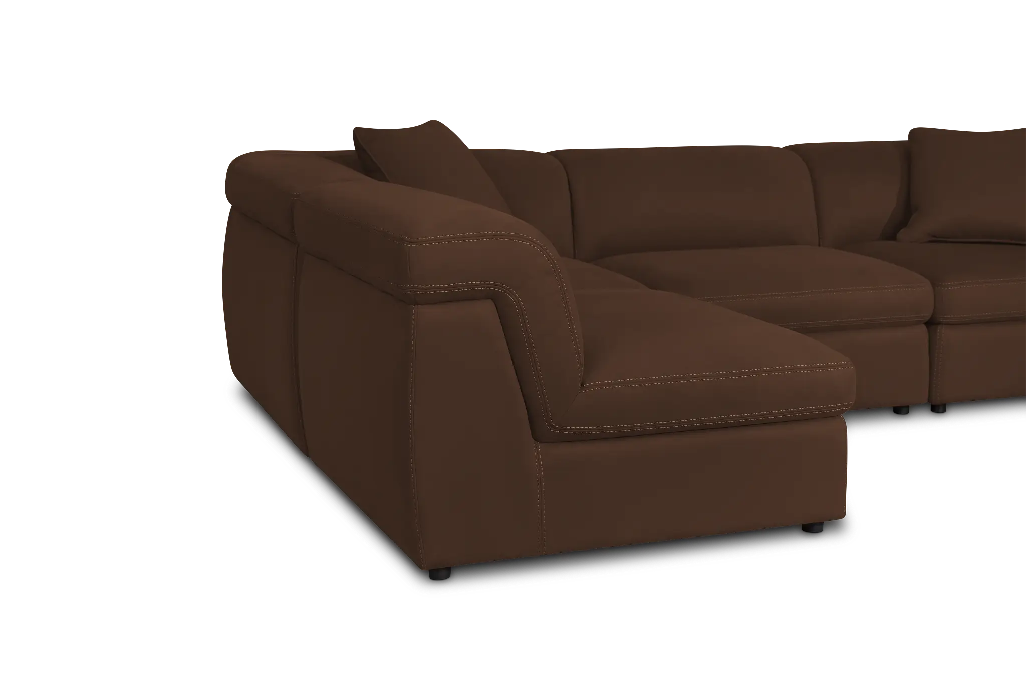 Aria Dark Brown Micro Immersive 4-piece Modular Sectional W/1 Speaker Aria Dark Brown Micro Immersive 4-piece Modular Sectional W/1 Speaker