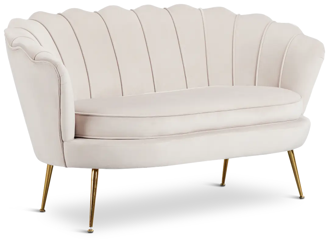 Lily Light Gray Velvet Loveseat Lily Light Gray Velvet Loveseat