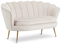 Lily Light Gray Velvet Loveseat