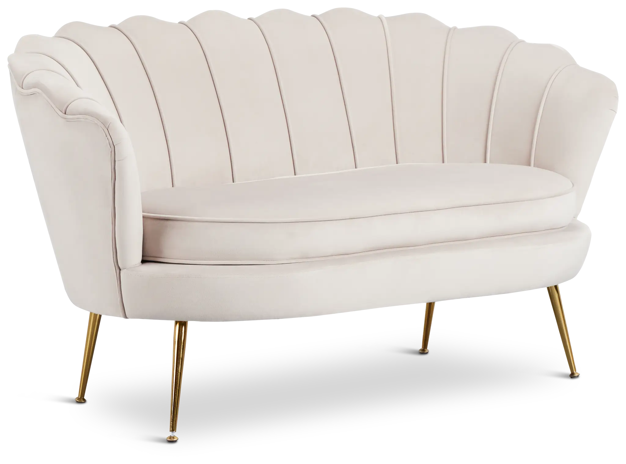 Lily Light Gray Velvet Loveseat Lily Light Gray Velvet Loveseat